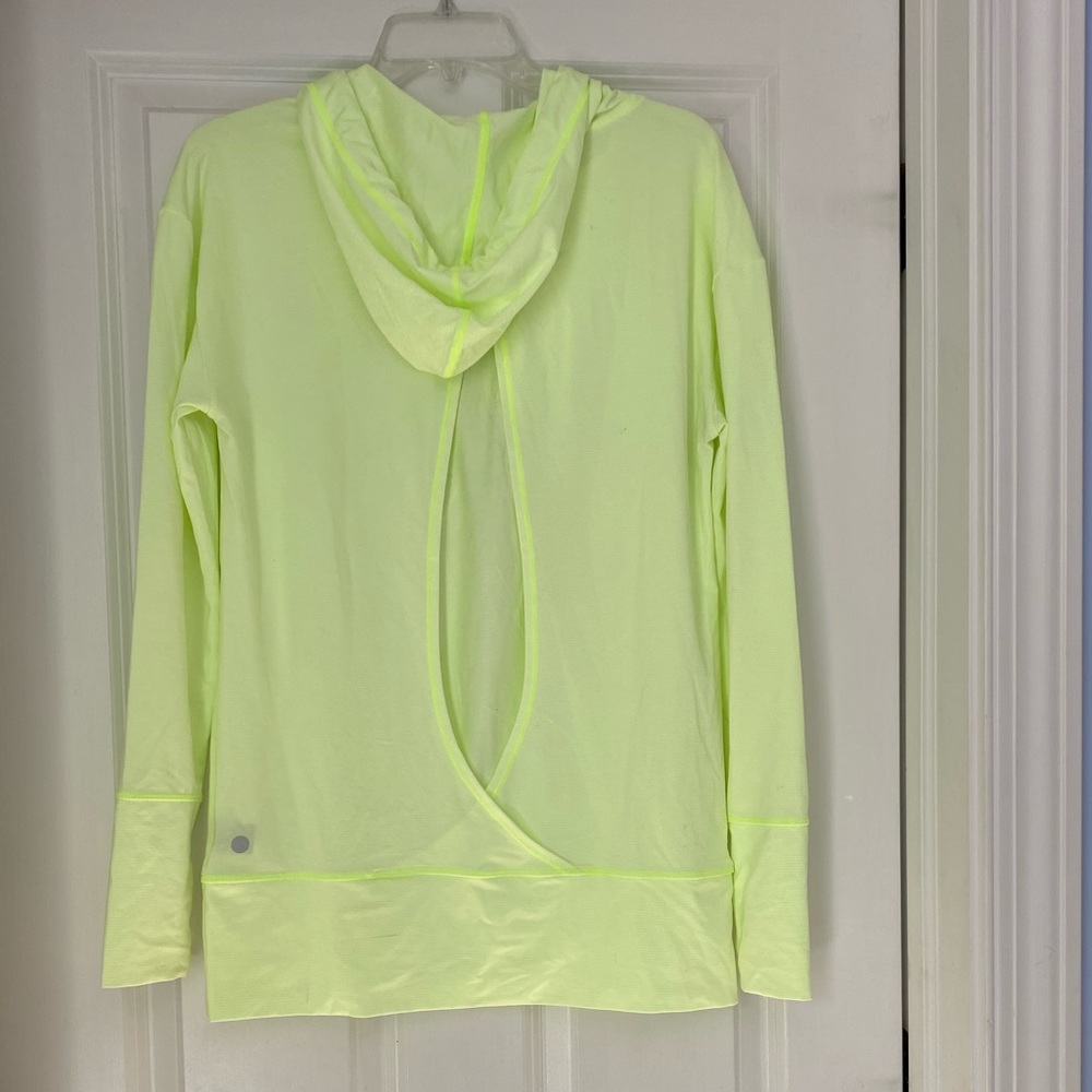 Zella Open Back Hooded Top